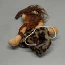 DELIFUR Dog Halloween Costume Funny Dog Cowboy Riding Costume Pet Costume Cat Suit Cowboy Rider Style for Small Medium Large Dogs (Primitive Man, X-Small)