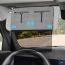 Polarized Car Sun Visor Extender, Upgraded Polarized Extender Sun Blocker UV400, Universal Visor Extension for Car, Adjustable Sun Visor, Glare, UV Protector-Grey