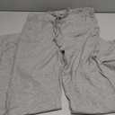 Ezbelle Women's Lounge Sets 2 Piece Outfits Long Sleeve Crop Button Down V Neck Shirt Knit Pajama Pant Fall Clothes (Medium, Grey)