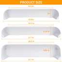 29325760166 RV Fridge Door Shelf Replacement Kit, Fit for Dometic DM2652 DM2852 RM Series Fridges 3 Pack White Freezer Upper Bottom Door Bin Snap-In Food Grade Replacement