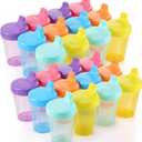 Mifoci 24 Pack 6.7 Oz. Sippy Cups without Stopper for Toddlers 1-3, Non-Spill Training Cups with Lids for Infant Small Baby Reusable Sippy Drinking, Dishwasher Safe, 6 Assorted Color