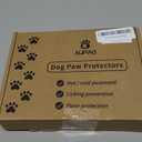 Dog Socks 12 Pack to Prevent Licking Paws, Anti Slip Dog Booties and Paw Protectors for Hardwood Floors Hot Pavement, Suitable for  Senior Dogs - Size Large (Black and Grey)