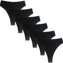 Amwounu High Waisted Cotton Thongs Underwear For Women Breathable Sport Athletics Panties High Rise Plus Size Multipack 6 Pack Large