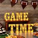 Honoson 8 Pcs Game Time Football Party Decorations Game Time LED Lights up Neon Sign Sports Football Table Decoration for Theme Birthday Gameday Tailgate Party (Yellow)