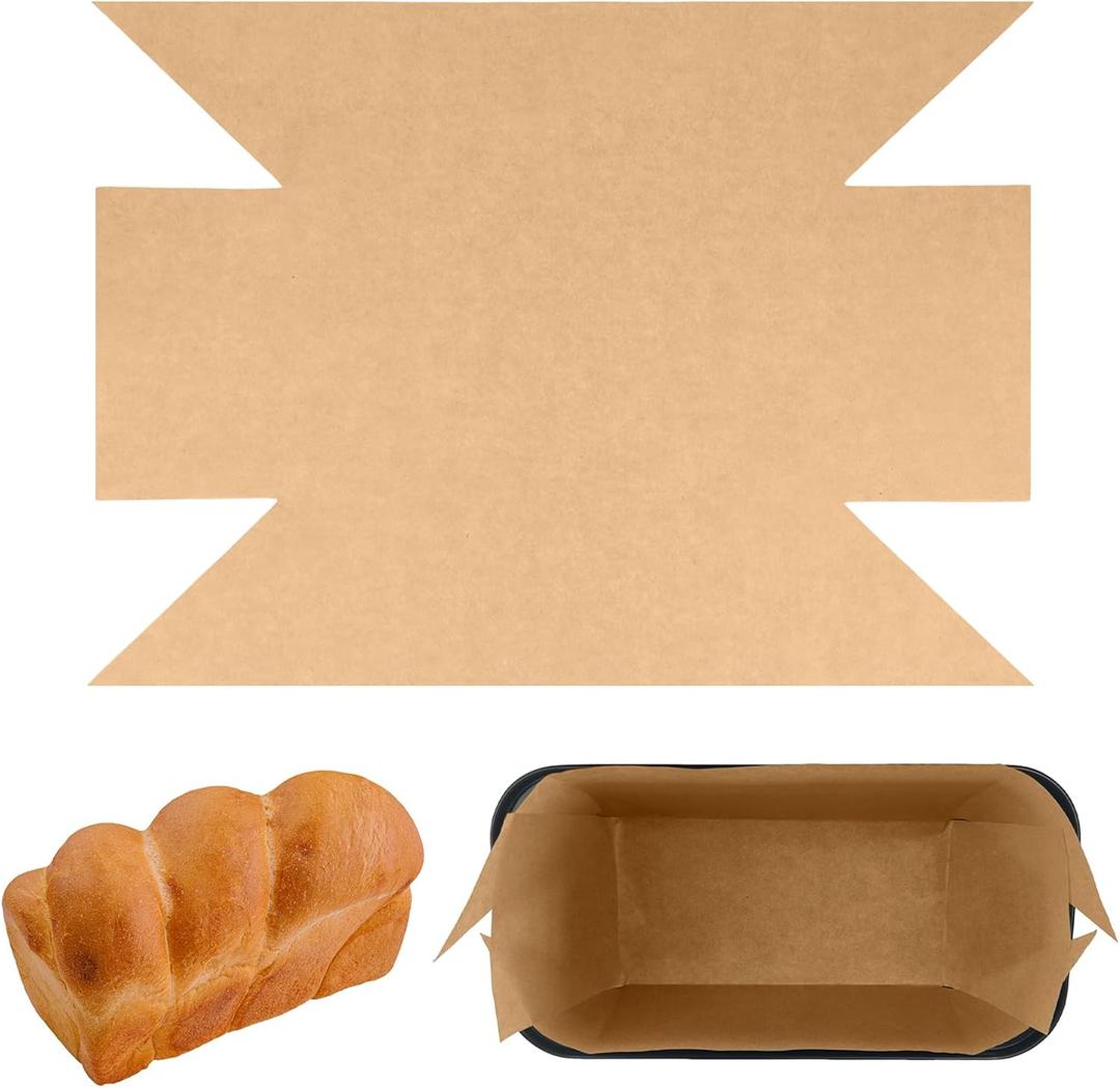 100 Pcs Parchment Paper Loaf Pan Liners for Baking Bread 9x5 in Loaf Pan Parchment Liners Disposable Non-Stick Bread Pan Liners Loaf Liners for Baking Toast Bread