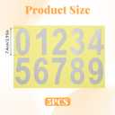 3 x 5 Sets Mailbox Numbers for Outside, Reflective Mailbox Number Stickers 3 Inch Self Adhesive Vinyl Waterproof Address Numbers 0-9 House Number for Outside Mailboxs Door Signs Cars Trucks Home Business