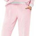 JUSTFASHIONNOW Women's Pajama Sets 2 Piece Striped Lounge Sets Long Sleeve Top and Pants Soft Sleepwear Pjs 2025 Fall Outfits, Size XXL