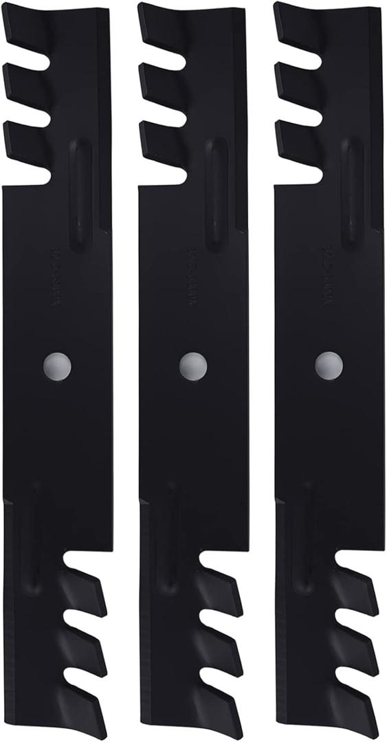 482877 Mulching Blades for Bad Boy Gravely Scag Hustler Snapper 48 inch Deck 795757 Fastrak Raptor SD 481706 482461 1-7043 038-5000-00 038-5350-0050 481706 Toothed Blades 3 Pack