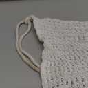 CALEBGAR Women 2 Piece Outfits Sexy Crochet Mini Dress Hollow Tassel Skirts Sets Summer Bandage Tube Tops (Large, White)