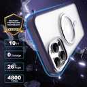 Designed for iPhone 14 Pro Max Case with Magnetic Invisible Stand [Military Drop Protection][Compatible with MagSafe][Great Grip Feeling]Shockproof Heavy Duty Clear Case for iPhone 14 Pro Max 6.7",Pu