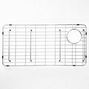 AWOKE Sink Rack for Bottom of Sink, 26x14, Rear Drain, Stainless Steel | Sink Protectors for Kitchen Sink, Stainless Steel Sink Grid, 26x14 in, Rear Drain, Rust Resistant, Soft Rubber Feet