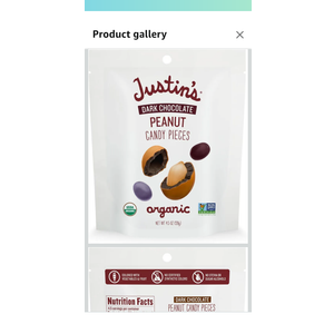 Justin's Dark Chocolate Peanut Candy Pieces - 4.5oz bag Organic, Gluten Free, Non-GMO, Responsibly Source, Rainforest Alliance Certified Cocoa Best By 09/19/25 Justin's Dark Chocolate Peanut Candy Pieces - 4.5oz bag Organic, Gluten Free, Non-GMO, Responsibly Source, Rainforest Alliance Certified Cocoa Best By 09/19/25
