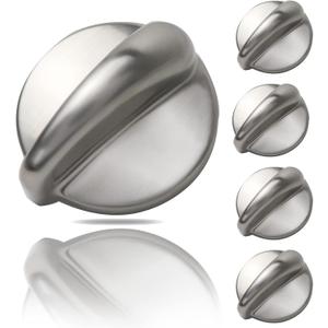 5 Packs WB03K10303 Profile Stove Cooktop Oven Rang Knob Replacements for GE,Heavy Duty Metal 191d5100 knob Cooktop Oven Knob Replace ge profile stove knob Part WB03K10208,AP4980246, 1810427, AH3486484