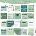 300 Pcs Mental Health Stickers Motivational Affirmation Stickers Mental Health Awareness Items Positive Waterproof Laptop Bottle Feelings Decor for Mindfulness Train Adult Employees(Green Series)