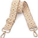 Purse Straps Replacement Crossbody Bag Strap for Purses Adjustable Wide Shoulder Straps for Women Handbags (Light Brown Geometry)