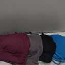 Geyoga 4 Pieces Neck Bralettes Wireless Cami Bra Tank Top Sports Bra for Women Girls (XX-Large, Black, Dark Grey, Dark Red, Blue)