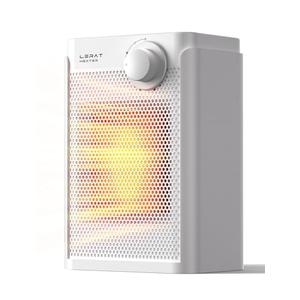 Lerat Electric Space Heater, Small Heater for Indoor Use, 1200W PTC Fast Heating Portable Heater, Overheat & Tip-Over Protection, Heating & Fan Modes for Bedroom, Office, Camping, Milky white