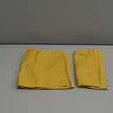 Anickal Set of 2 Mustard Yellow Pillow Covers 18x18 Inch Rustic Linen Decorative Square Throw Pillow Covers for Sofa Couch Decoration