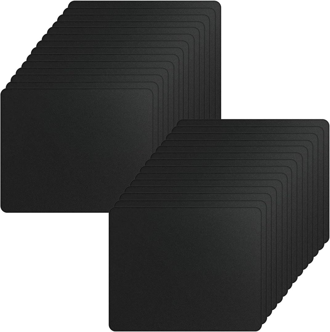 Crtiin 50 Pack Mouse Pad Bulk Computer Mouse Pad Gaming Mousepad for Computers Laptop Christmas Office Appreciation Gifts with Non Slip Rubber Base(7.09 x 8.66 Inch,Black)