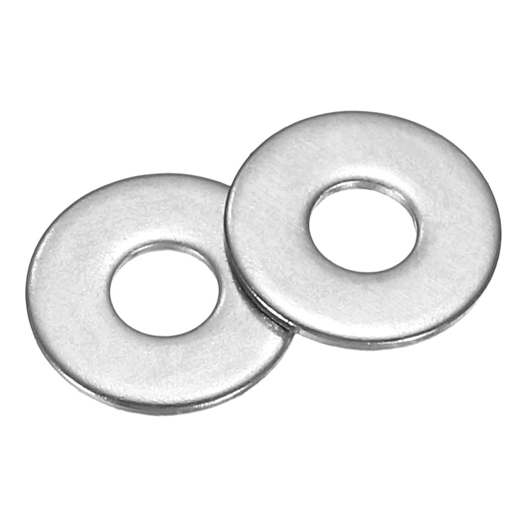 uxcell 20Pcs M10 Fender Washers, 304 Stainless Steel Flat Washer 34mm OD, 3mm Thickness, Metal Gasket for Screws and Bolts, White Wash