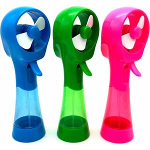 3 Pack Elite Battery Powered Handheld Water Misting Fans Personal Outdoor Cooling Fan (Blue/Green/Pink)