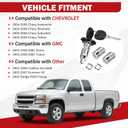 Door Lock Cylinder & Ignition Switch Lock w/Keys Compatible with 2003-2006 Chevy Silverado Suburban Tahoe GMC Sierra Yukon Cadillac Escalade Replace 707835 706592 598007