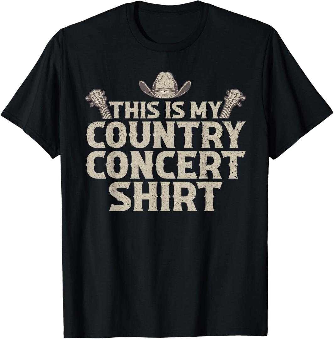 Cool Country Concert for Men Women Country Music Lover T-Shirt, XL