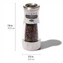 OXO Good Grips Contoured Mess-Free Pepper Grinder, Adjustable Ceramic Grinder with Five Settings, Black Pepper Mill for Home and Kitchen, Spice Tool and Kitchen Gadget