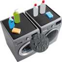 2 PCS Washer and Dryer Top Protector, 25.6''x 23.6'' Silicone Covers Mat for Washer and Dryer Top, Waterproof Anti-Slip Dust-Proof Dryer Mat for Top of Home Kitchen Laundry