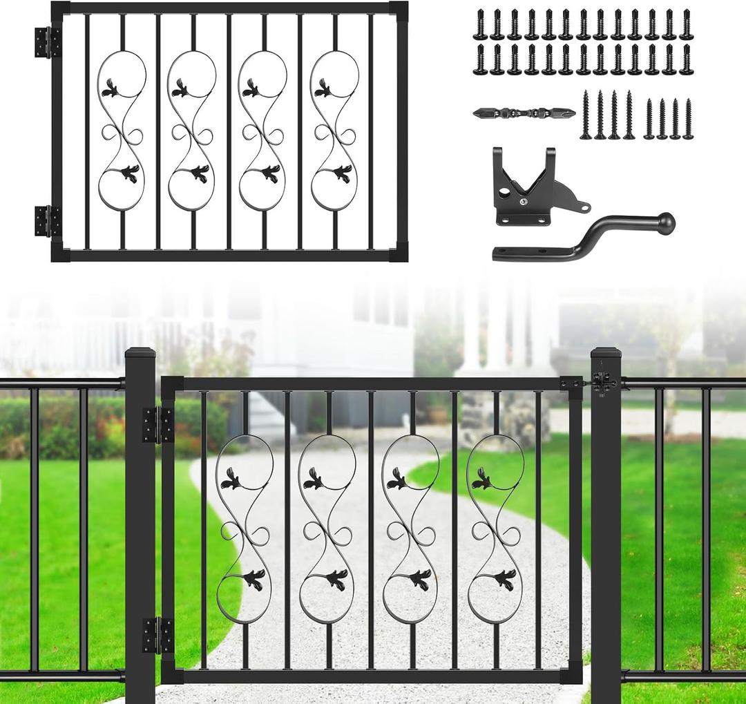 Unique Design Deck Gate Kit, 42" H x 48" W Door with Hinges & Latch