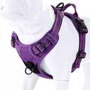 JUXZH Truelove No Pull Dog Harness with Easy Control Handle and 2 Leash Attachments,Reflective Adjustable Pet Vest Medium
