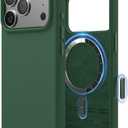 elago for iPhone 17 Pro Case, Premium Magnetic Silicone Case, Compatible with MagSafe, Liquid Silicone Material, Protective Cover, Shockproof, Slim Phone, 6.3 inch (Alpine Green)