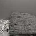 Eydna Electric Heated Blanket Queen Size 84"×90" Dual Control, 9 Heating Settings & 1-10Hs Auto Off, Overheat Protect, Double-Sided Plush Sherpa, for Couch & Bed, Machine Washable Light Gray