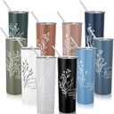 Patelai 10 Pcs Christian Valentine Gifts Spanish Christian Tumblers Bulk for Church Women Men, 20oz Bible Verse Cups with Lids and Straw Religious Coffee Mugs Sunday School Teachers