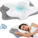 Cervical Neck Pillow - Cooling Pillow for Neck Pain Relief, Ergonomic Contour Side Sleeper Pillow for Sleeping, Orthopedic Memory Foam Pillows for Back & Stomach Sleepers with Pillowcase