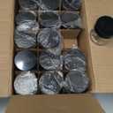 2oz Jars with Lids, HOA Kinh 30 Pack Clear Glass Jars Empty Cosmetic Containers Round Airtight Glass Jar with Inner Liners and black Lids for Storing Lotions, Powders, and Ointments