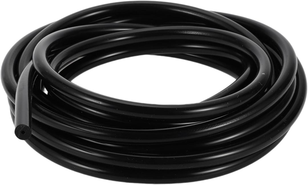 Silicone Vacuum Tubing Hose Automotive Vacuum Line for Toyota High Temperature 15ft 1/16" 2mm ID 3.5mm Thickness Pack of 1, Black