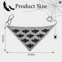 Goth Headbands Bat Pattern Bandana, Cotton Knit Triangle Headband for Women, Perfect for Halloween, Winter Holidays