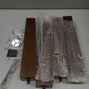 Premium Walnut Square Furniture Legs (Full Install Kit) - Pick Your Size and Color (12 Inches, Brown)