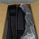 Canvcle 6PCS Under Seat Storage Box Organizer & Door Side Storage Box for 2025 2026 Tesla Model Y Juniper Accessories, Front Seats Underseat Storage Bins Door Tray Insert, Hidden Organizer TPE Black