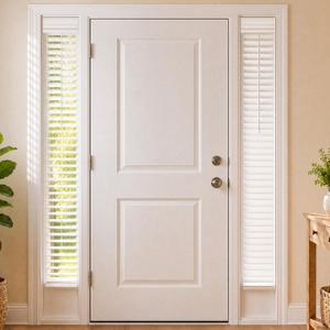 DoubleFill 2 Pack 8.5'' x 72'' Cordless Sidelight Blinds, Faux Wood Blinds
