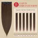 Rich Choices Real Human Hair Clip In Extensions-6 Pcs Single Clip Design-100% Remy Hairs Invisible Clip in Extensions for Thin Short Hair-Seamless Hairpieces for Women-10 Inches #2R Chocolate Brown