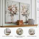 Signature Design by Ashley Floral Canvas Gallery Wall Art Sets, 35.4"L x 24.1"W