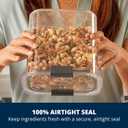 Rubbermaid Brilliance BPA-Free Food Storage Containers with Lids Airtight Kitchen and Pantry Organization Set Includes 3 Containers and Scoops Clear 16 cups