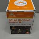 GIGALUMI 8 Pack Solar Outdoor Hanging Lights - Warm White LED, Water Resistant, Glass, Rechargeable Battery