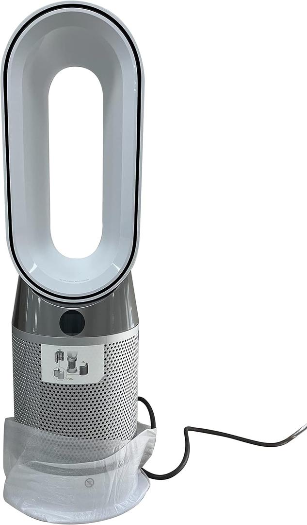 Dyson Pure Hot + Cool Air Purifier, Heater + Fan, WiFi-Enabled, Remote Control, White/Silver, HP04 