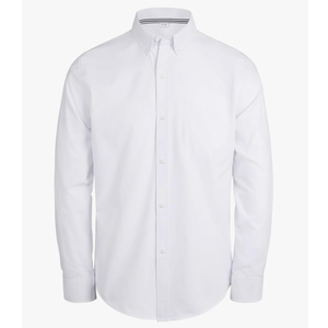 Boy's Long Sleeve Oxford Dress Shirts Solid Casual Button Down Collar Shirt Kids Formal Uniform Tops 12-13Y