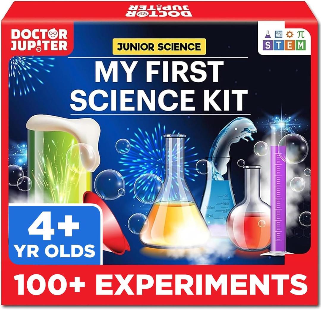 Doctor Jupiter My First Science Kit for Kids Ages 4-5-6-7-8 | Birthday Gift Ideas for 4+ Year Old Boys & Girls | Toy Stem Kit with 100+ Experiments | Learning & Educational Projects