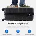 OLIXIS 20 Inch Carry-On Luggage, Hardside Suitcase with Spinner Wheels, Lightweight ABS Hard Shell Travel Luggage, TSA Approved Lock, Expandable Small Suitcase for Business & Travel–Black