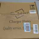 Gold Charger Plates 10PCS,13inch Round Beaded Plastic Charger Plates,Plate Chargers Bulk for wedding,Dinner,Party,Decoration(Gold 10), 1313